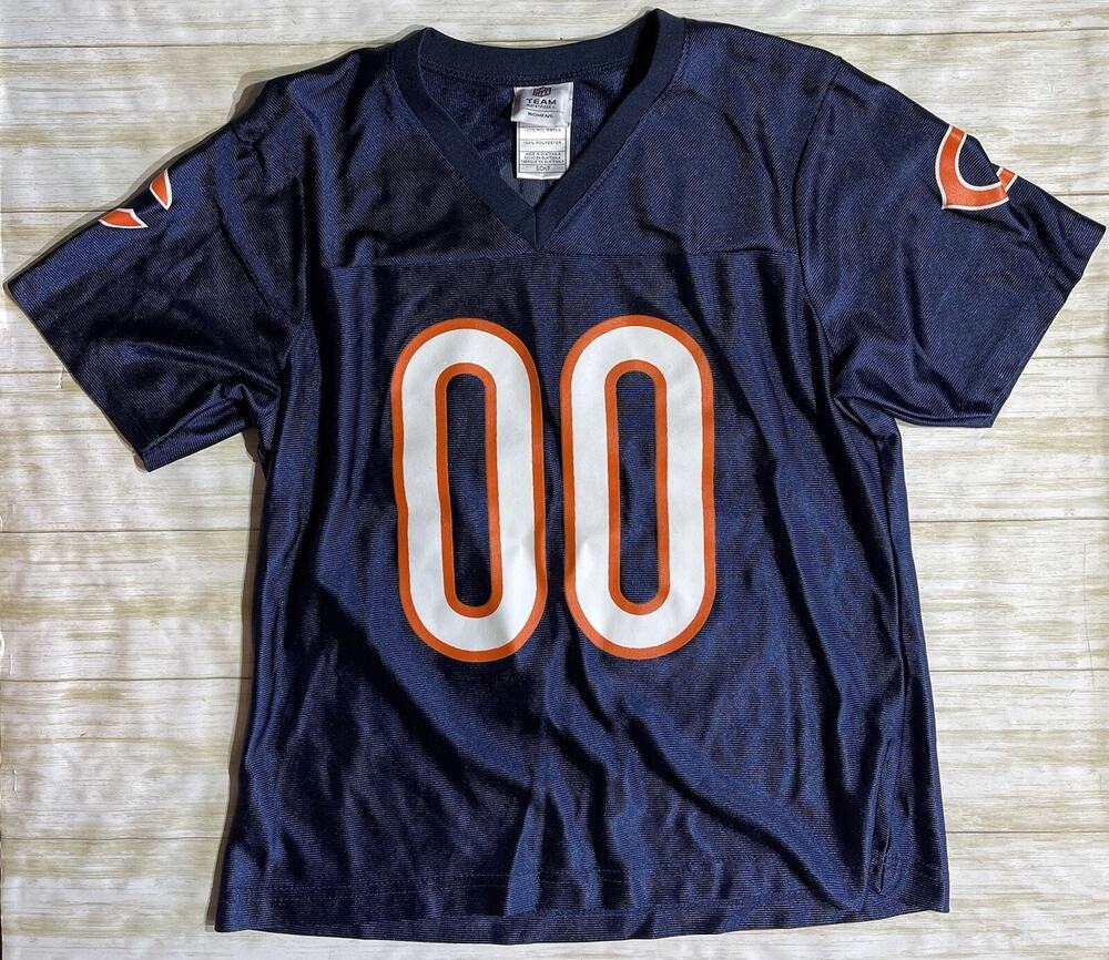 NFL Team Apparel Women’s Navy Blue Chicago Bears 00 Football Jersey Size S